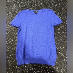 Women cashmere short sleeve sweater